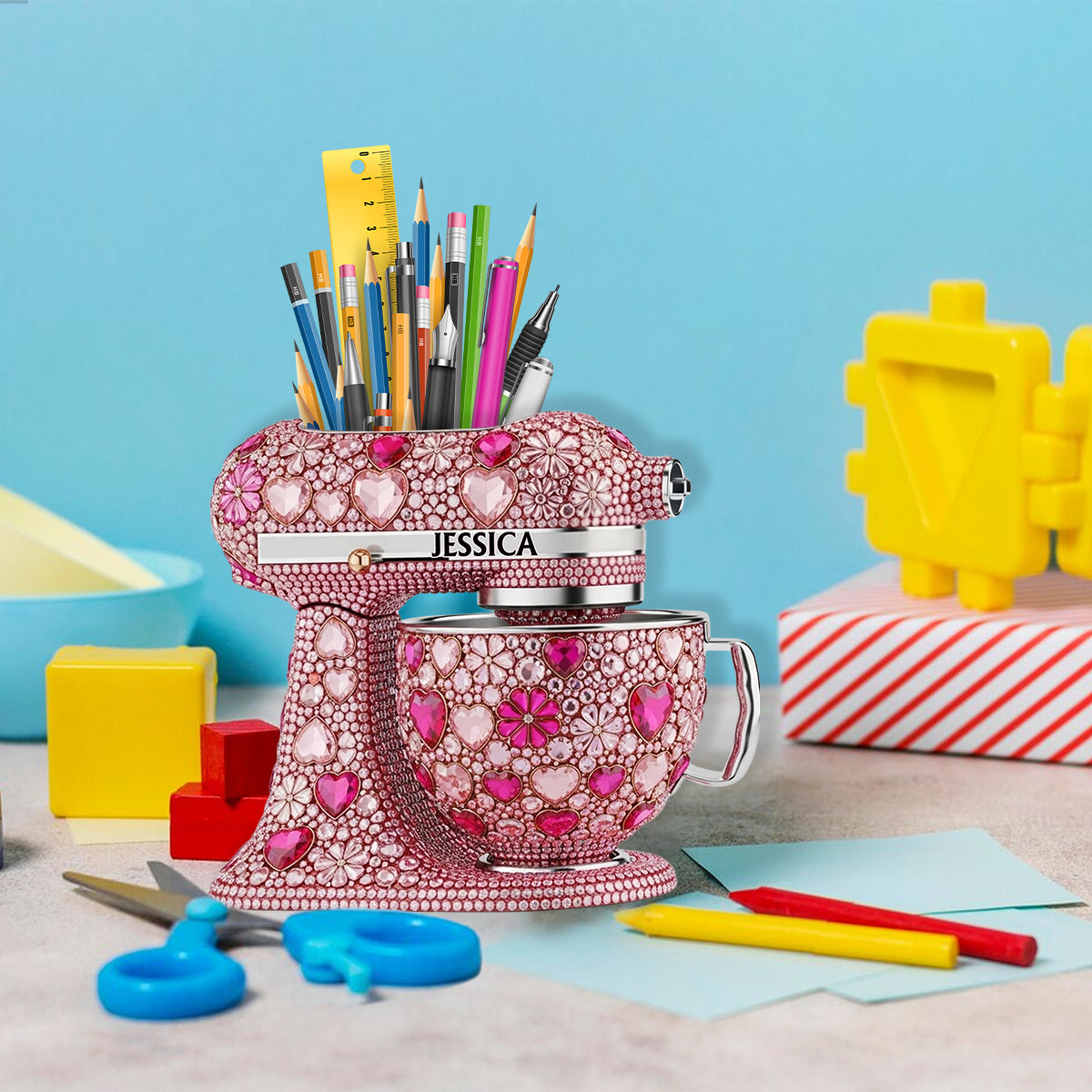 Love Baking - Personalized Baking Wooden Utensil Holder