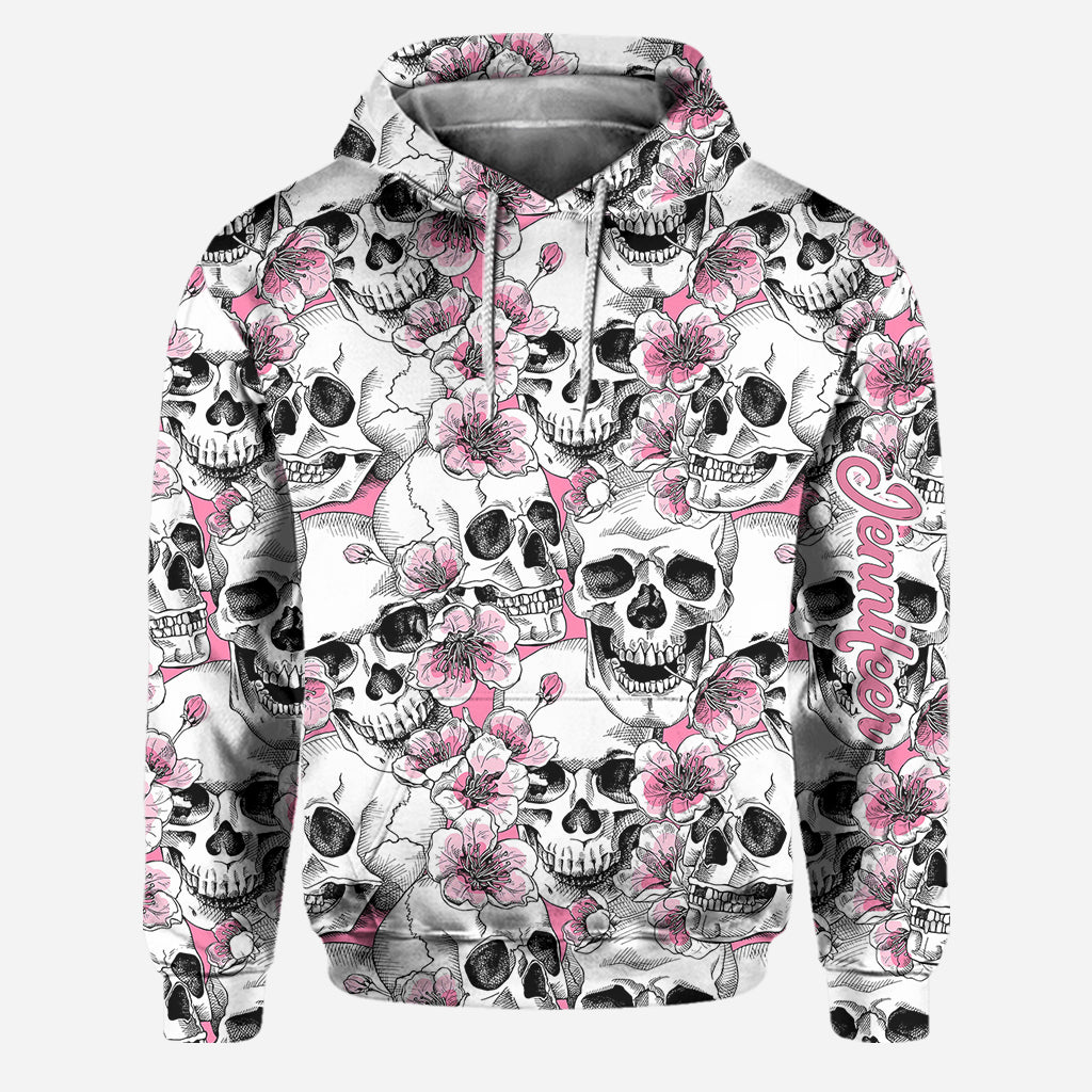 Floral & Skulls - Personalized Skull Hoodie and Leggings