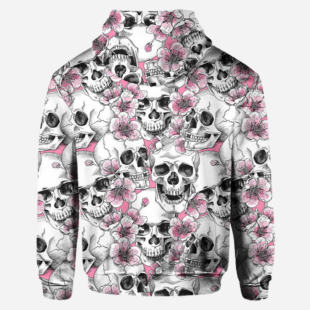 Floral & Skulls - Personalized Skull Hoodie and Leggings
