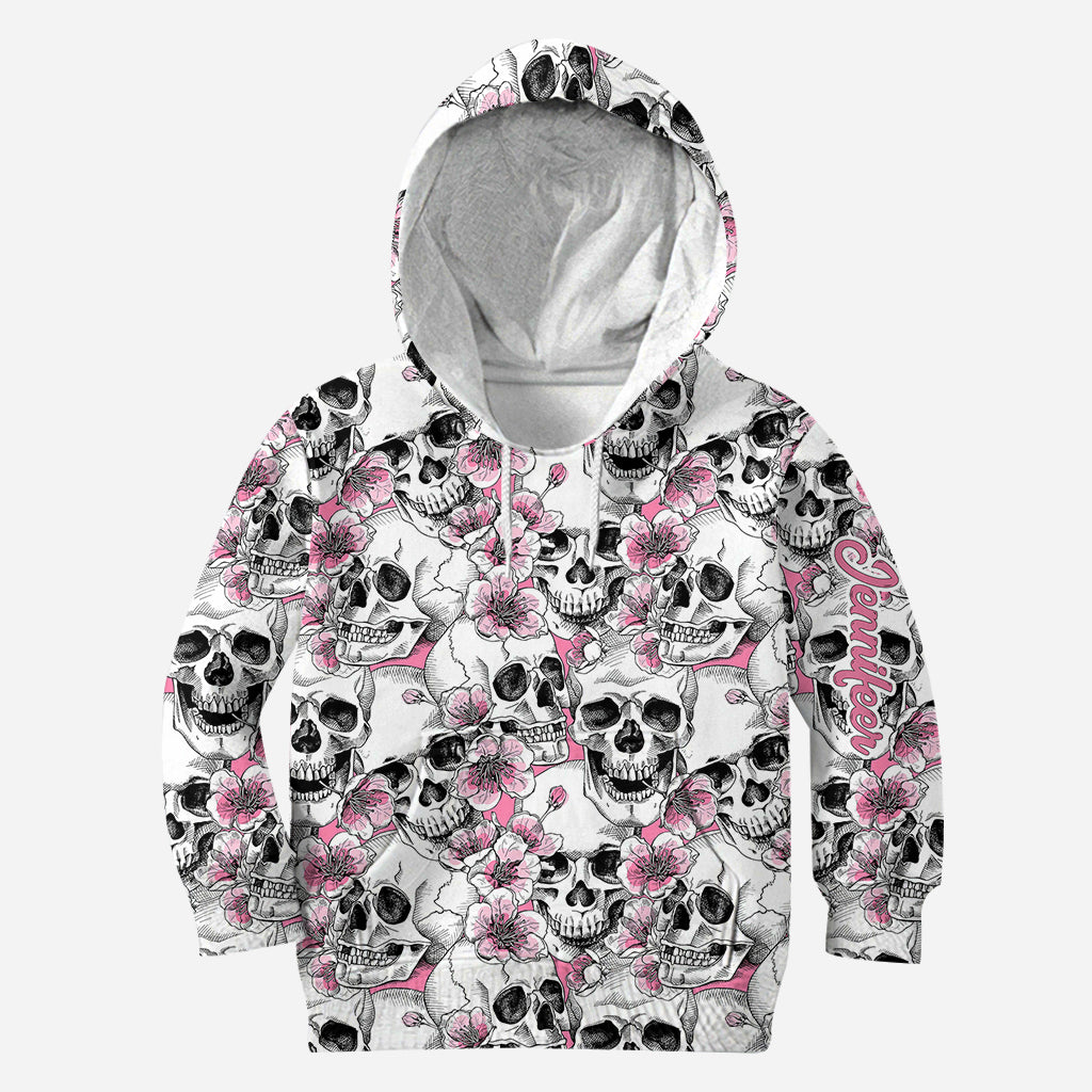 Floral & Skulls - Personalized Skull Hoodie and Leggings