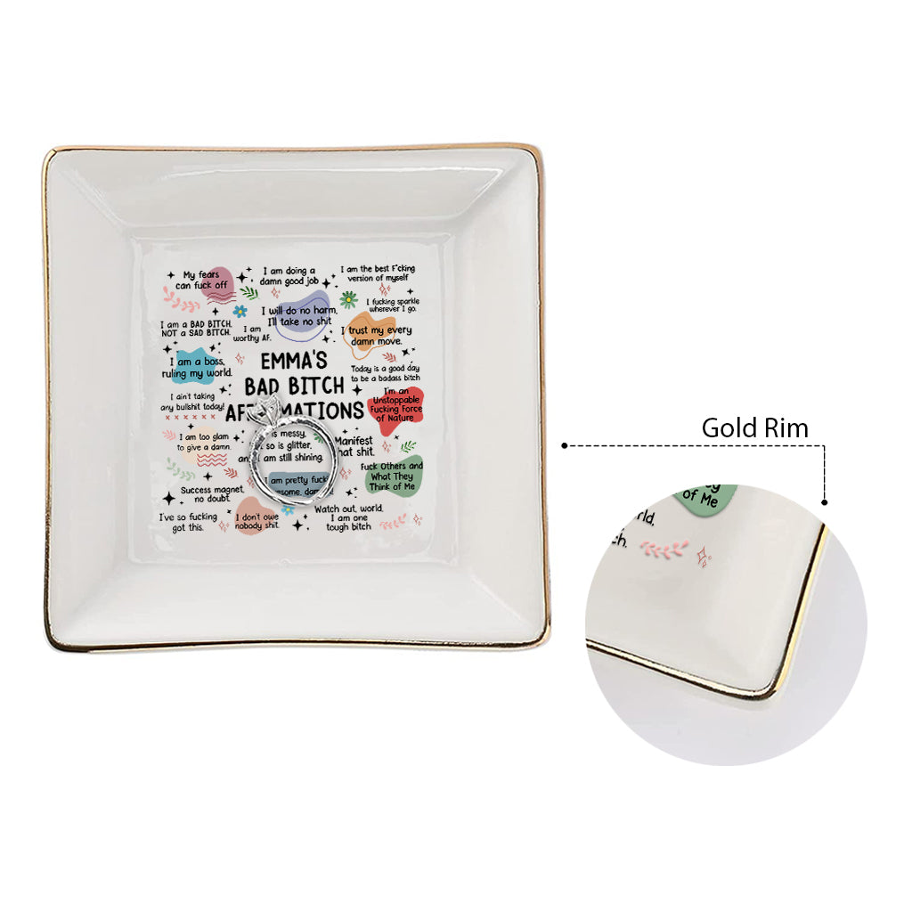 Swear Affirmations - Personalized Family Jewelry Dish