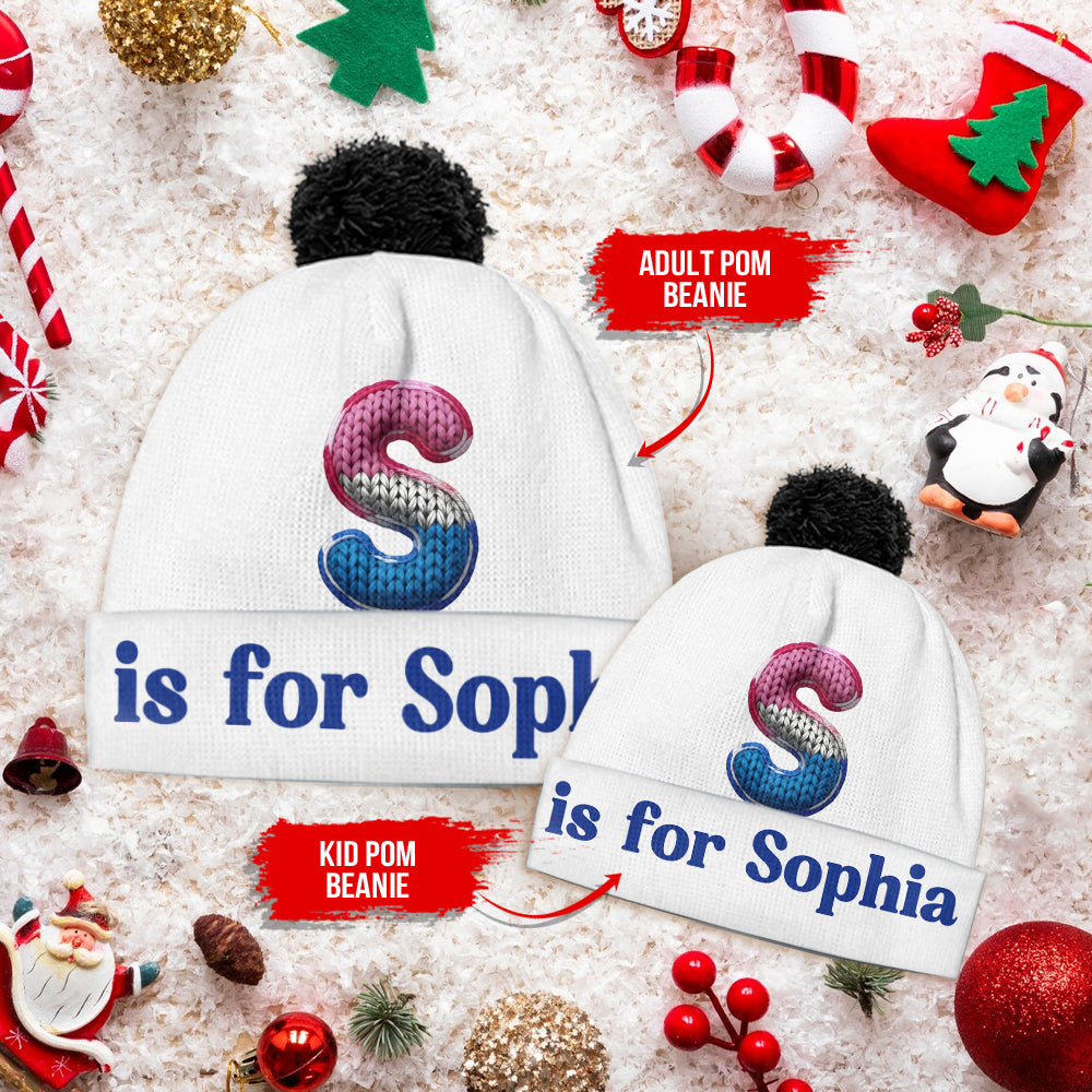 Alphabet Colorful - Personalized Kid Beanie Hat