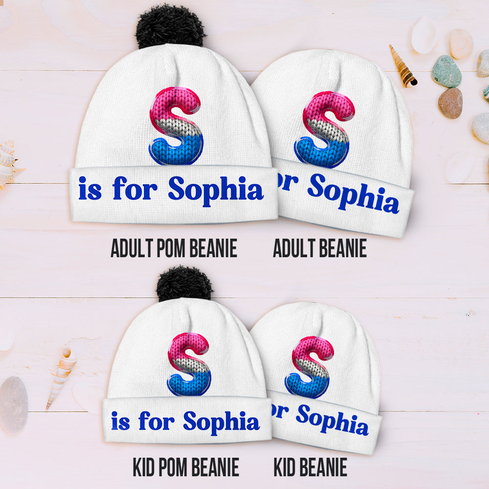 Alphabet Colorful - Personalized Kid Beanie Hat