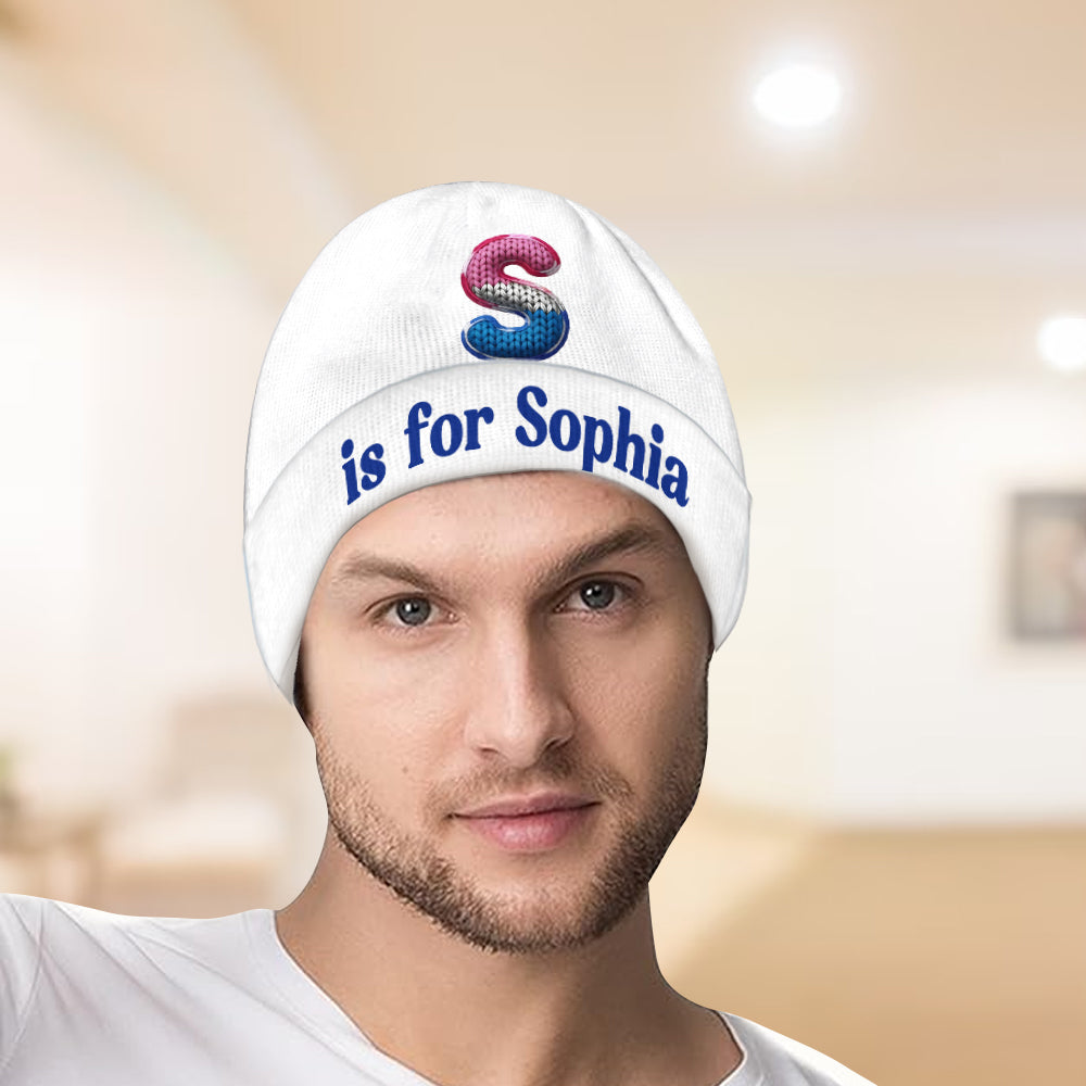 Alphabet Colorful - Personalized Kid Beanie Hat