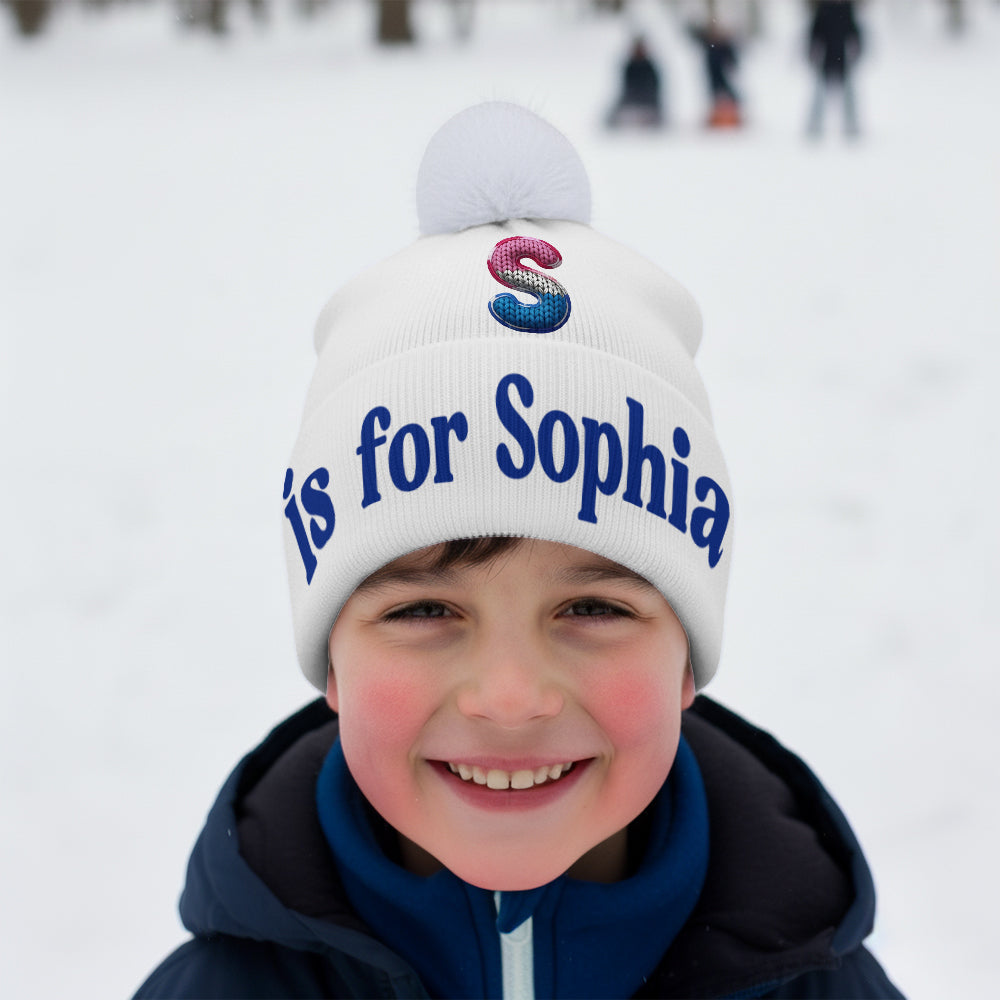 Alphabet Colorful - Personalized Kid Beanie Hat