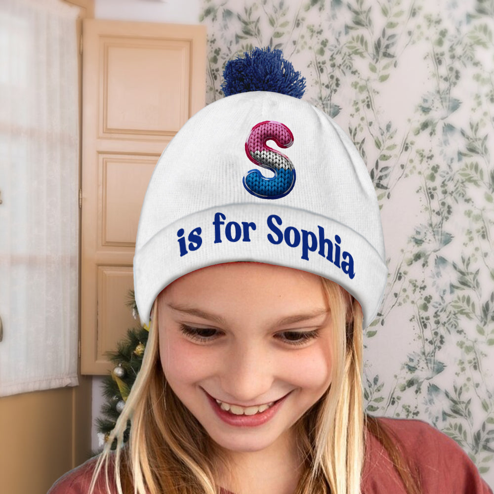 Alphabet Colorful - Personalized Kid Beanie Hat