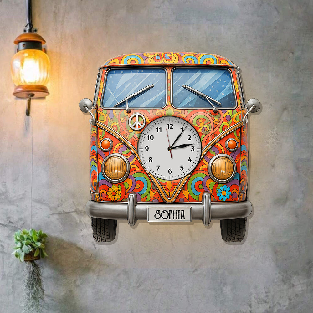 Chill Time - Personalized Hippie LED Light Wall Clock