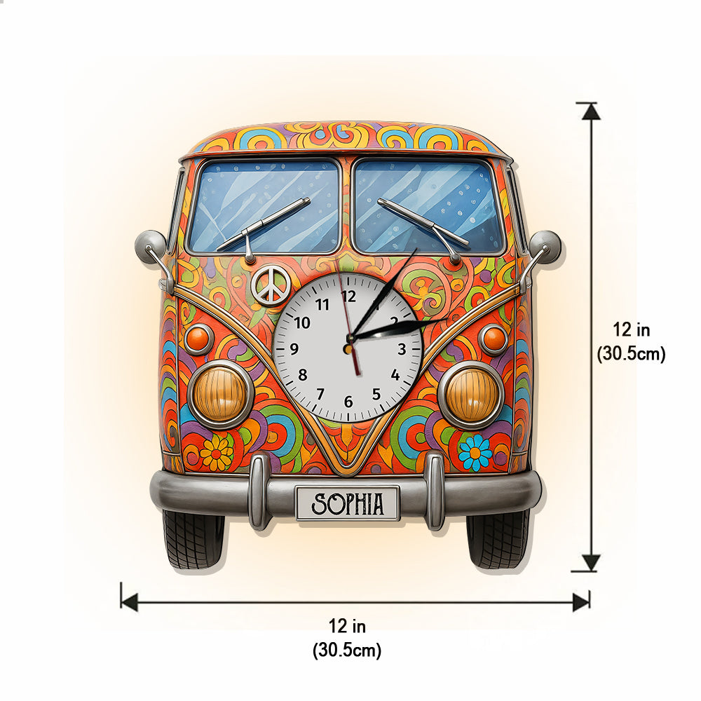 Chill Time - Personalized Hippie LED Light Wall Clock