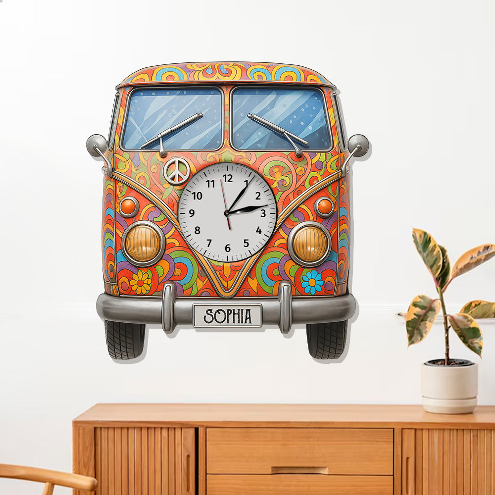Chill Time - Personalized Hippie LED Light Wall Clock