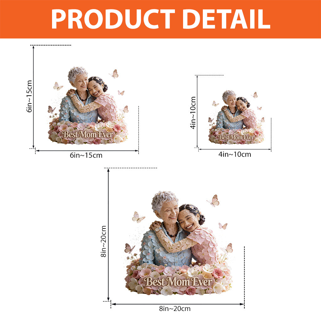 Love Mother Flowers - Personalized Mother Custom Shaped Acrylic Plaque