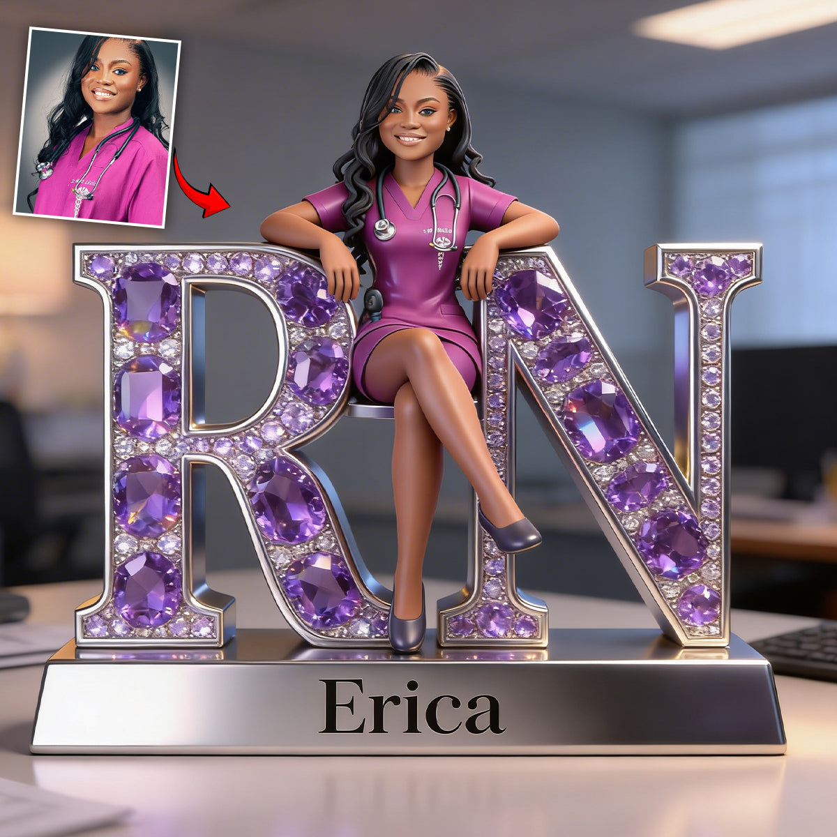 Custom Any Title Gift For Nurse - Personalized Nurse Custom Shaped Acrylic Plaque