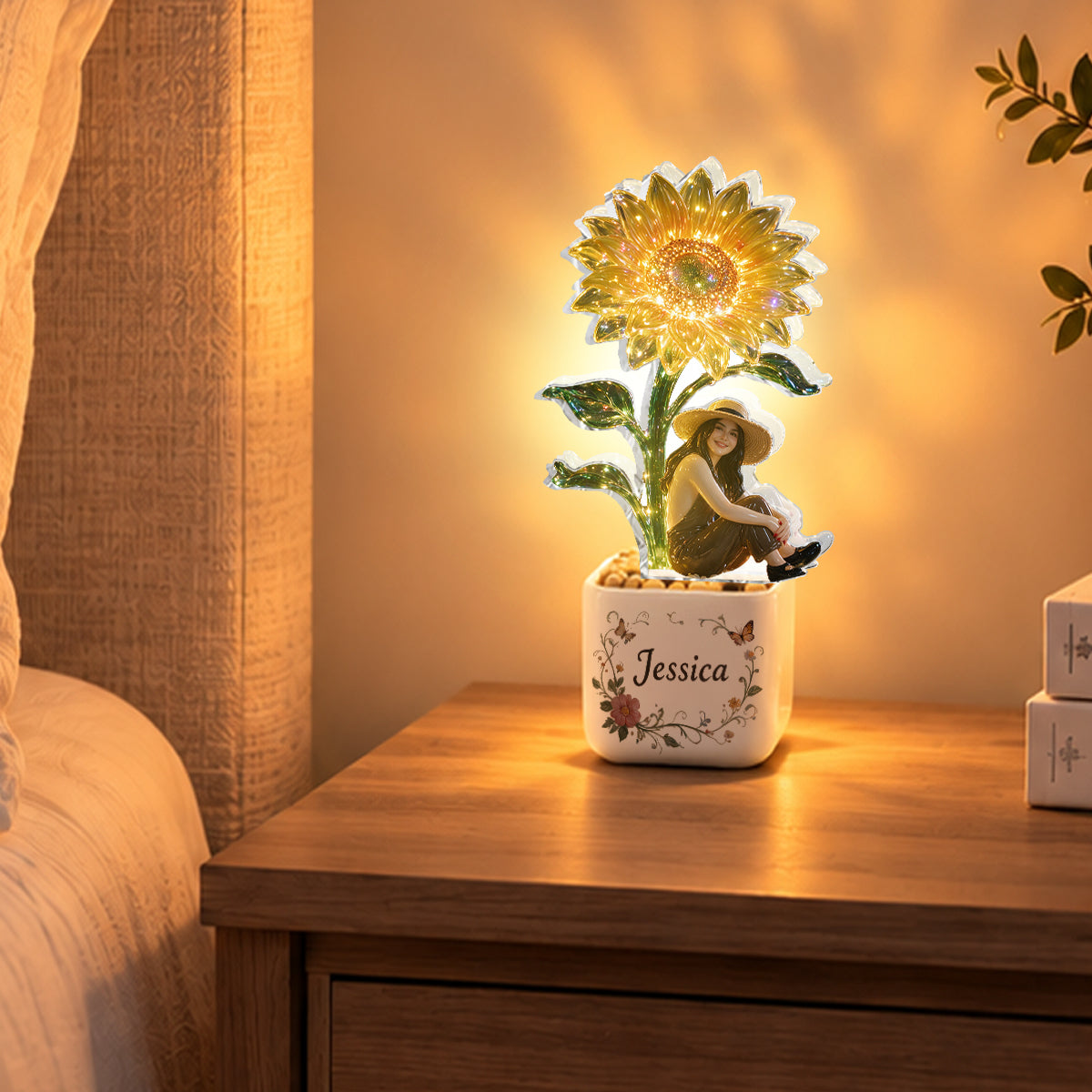 Love Myself - Personalized Self Love LED Light Ceramic Pot