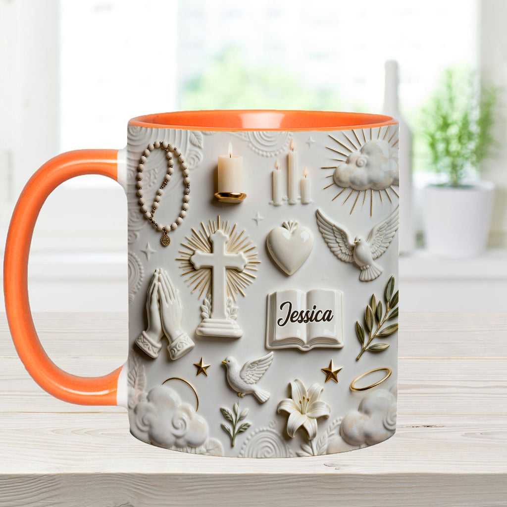 Faith Over Fear - Personalized Christian Accent Mug & Coaster