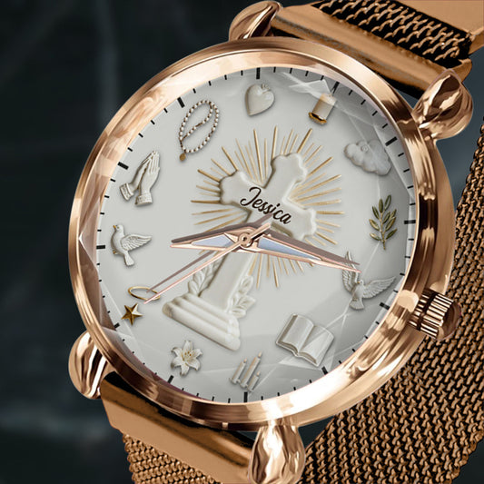 Faith Over Fear - Personalized Christian Women Hand Watch