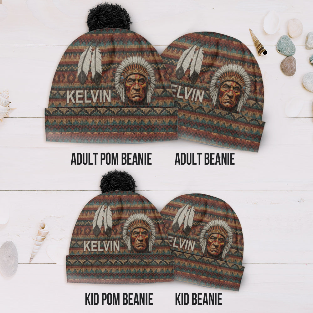 Indigenous - Personalized American Indian Beanie Hat