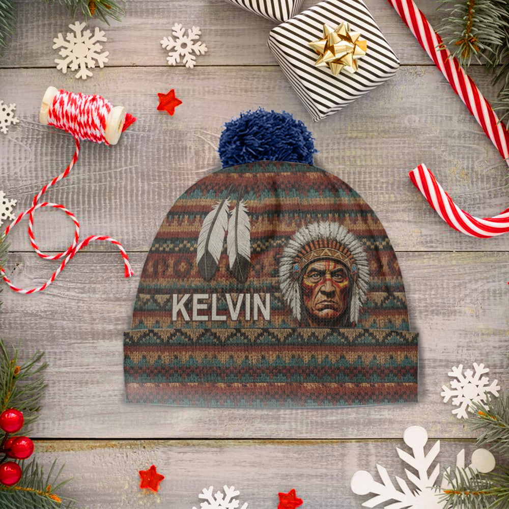 Indigenous - Personalized American Indian Beanie Hat