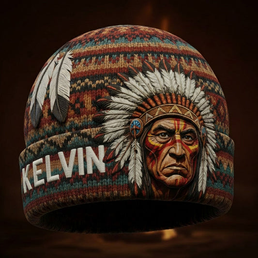Indigenous - Personalized American Indian Beanie Hat