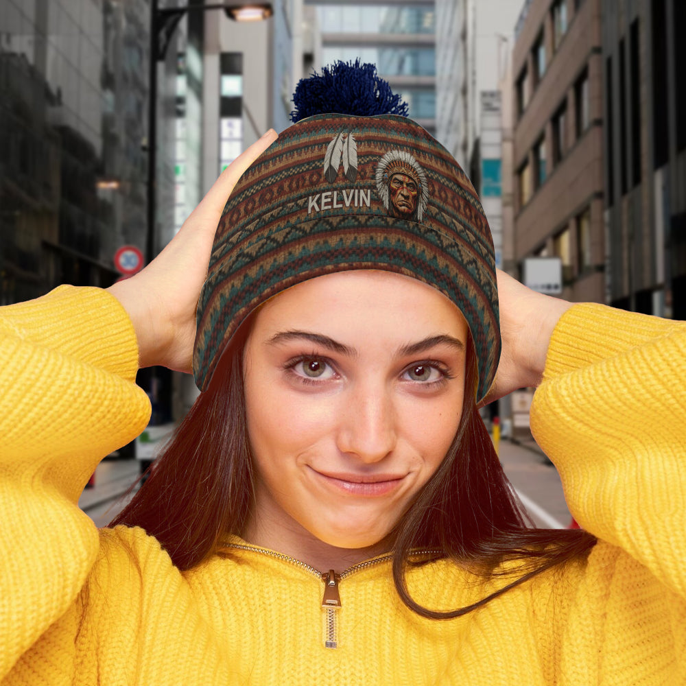 Indigenous - Personalized American Indian Beanie Hat