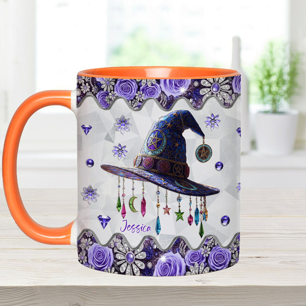 Beautiful Hat Witch - Personalized Witch Accent Mug