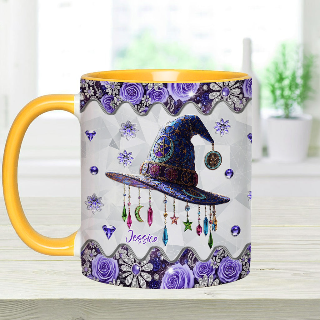Beautiful Hat Witch - Personalized Witch Accent Mug