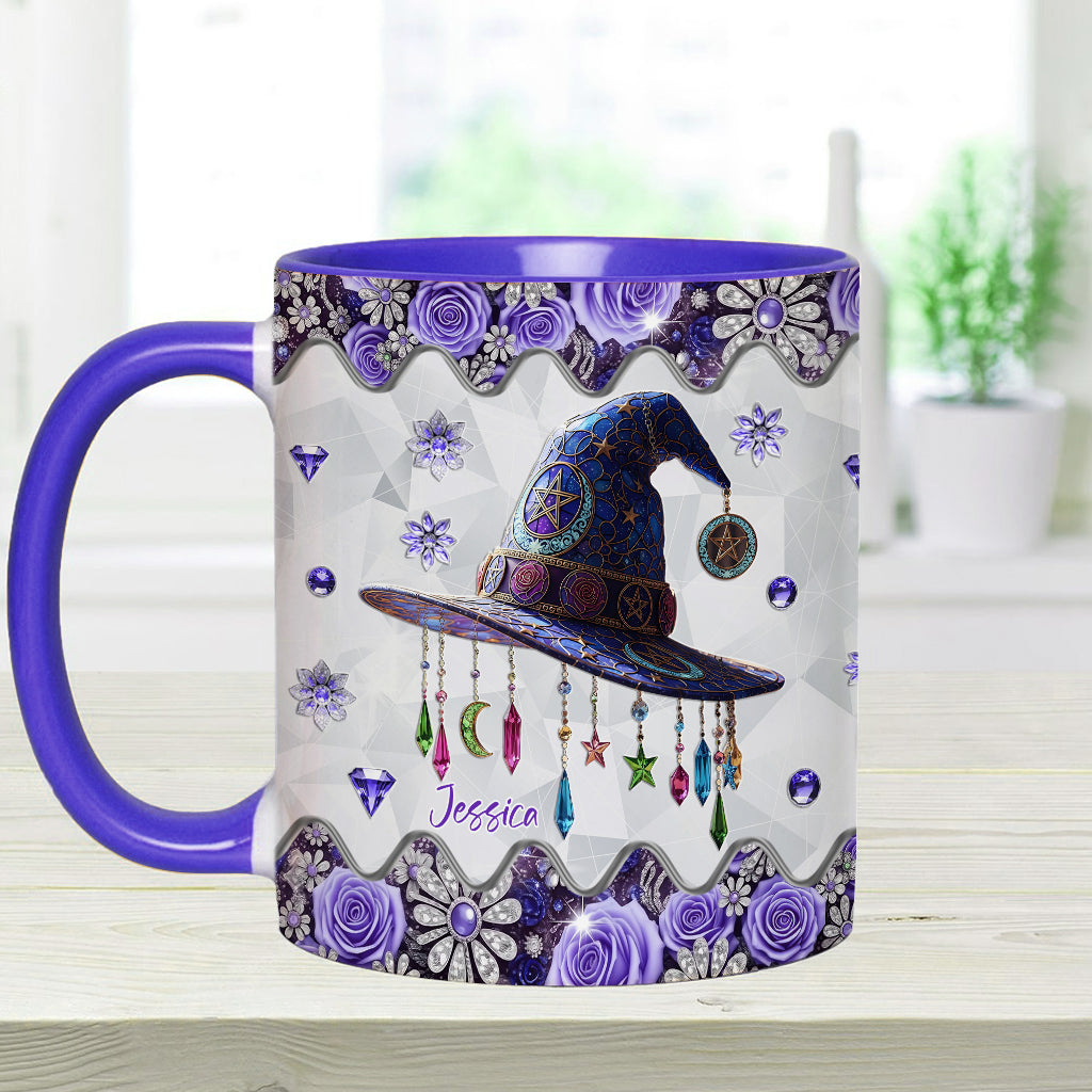 Beautiful Hat Witch - Personalized Witch Accent Mug