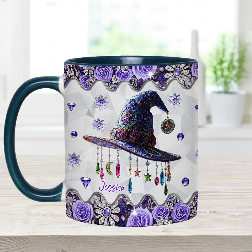 Beautiful Hat Witch - Personalized Witch Accent Mug