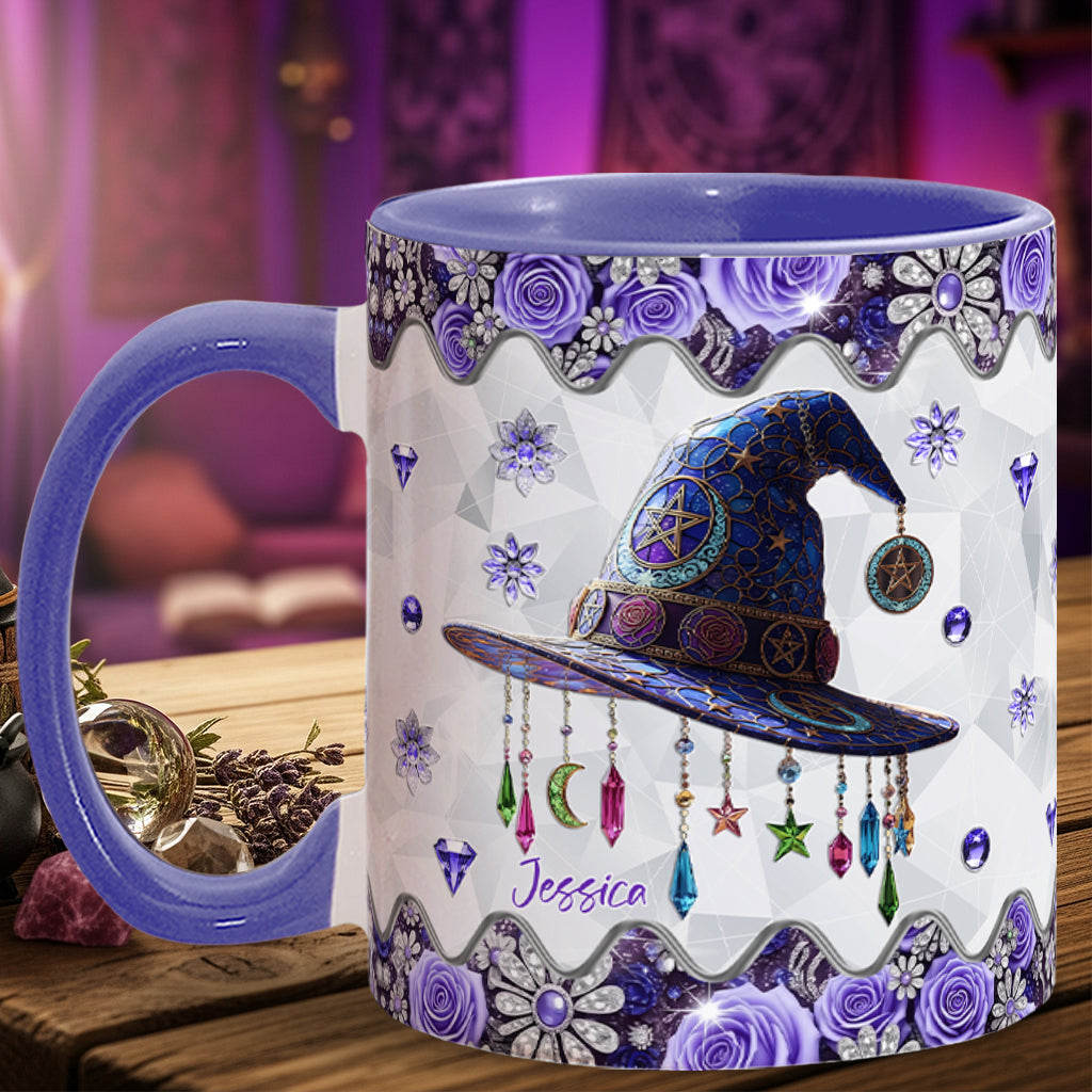 Beautiful Hat Witch - Personalized Witch Accent Mug