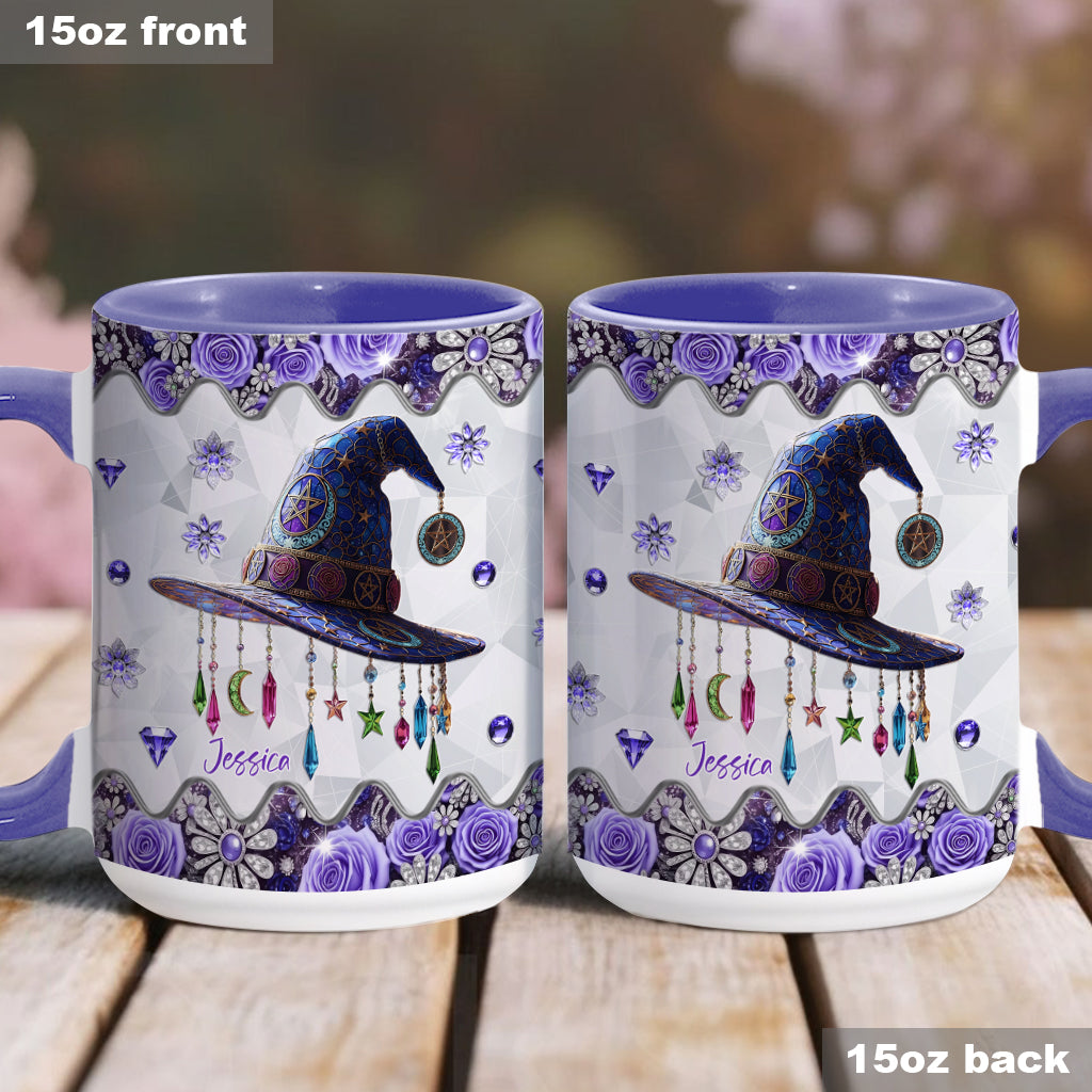 Beautiful Hat Witch - Personalized Witch Accent Mug