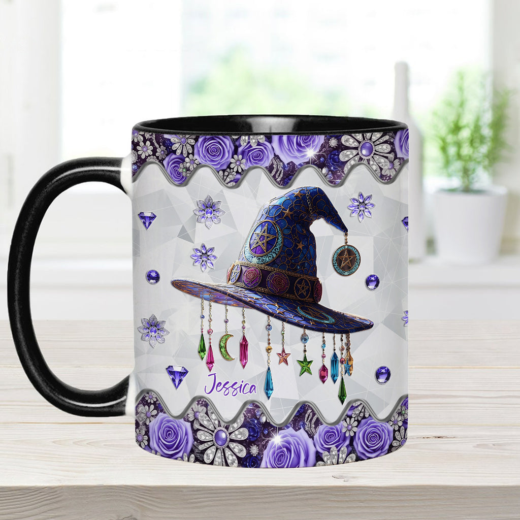 Beautiful Hat Witch - Personalized Witch Accent Mug
