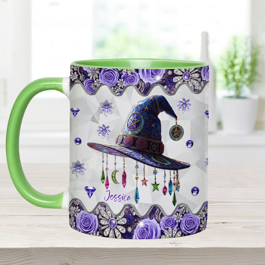 Beautiful Hat Witch - Personalized Witch Accent Mug