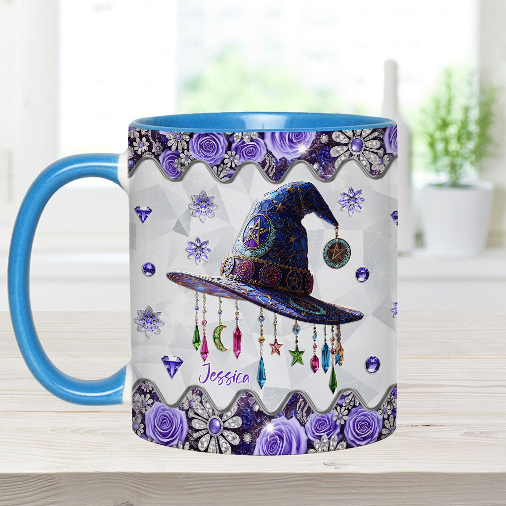 Beautiful Hat Witch - Personalized Witch Accent Mug