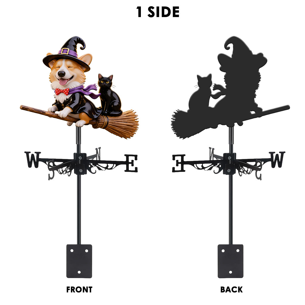 Gift for Pet Owner, Halloween Gift - Personalized Dog Weather Vane