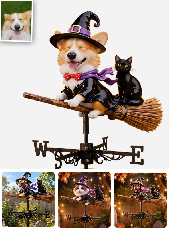 Gift for Pet Owner, Halloween Gift - Personalized Dog Weather Vane