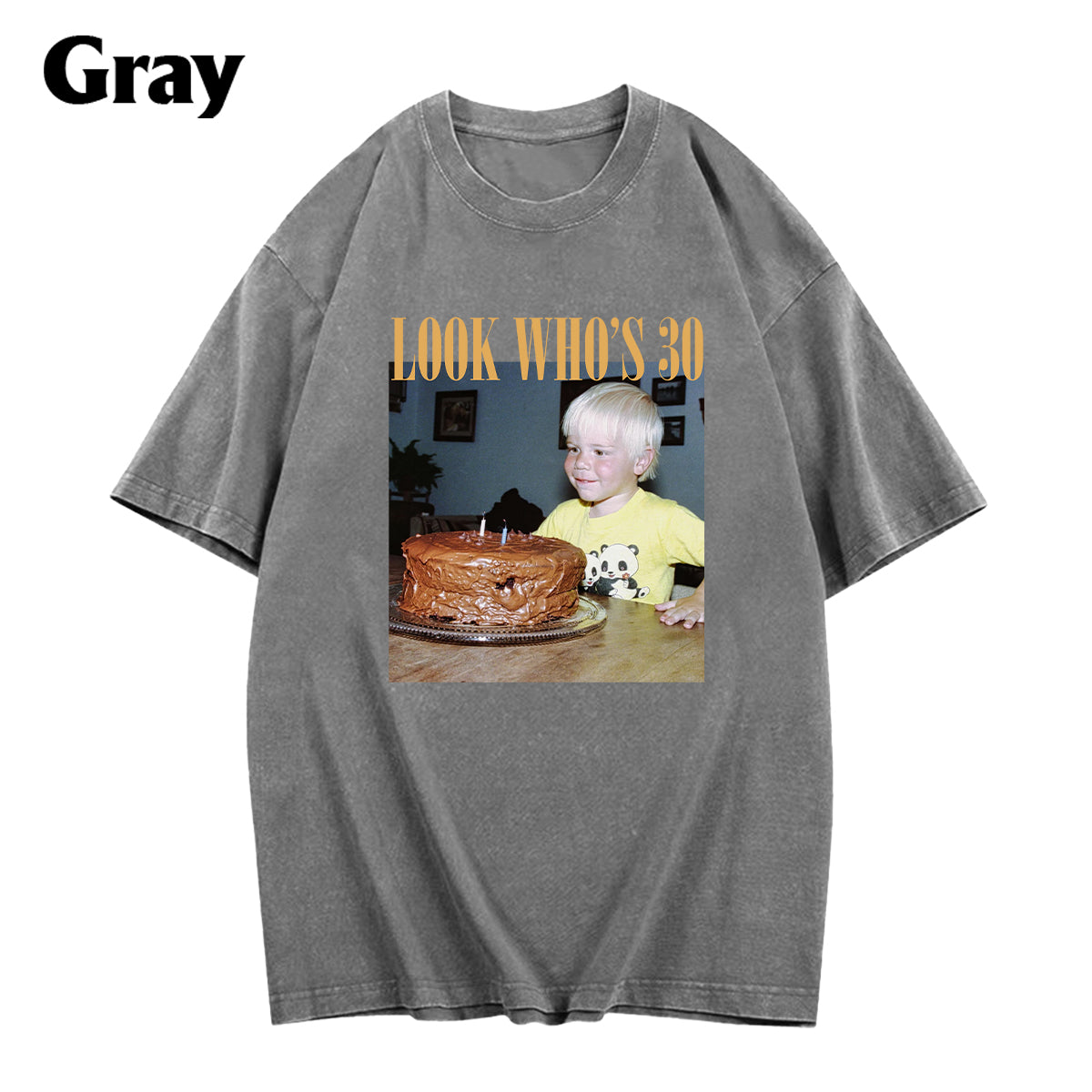 Birthday Gift - Personalized Birthday Washed T-Shirt