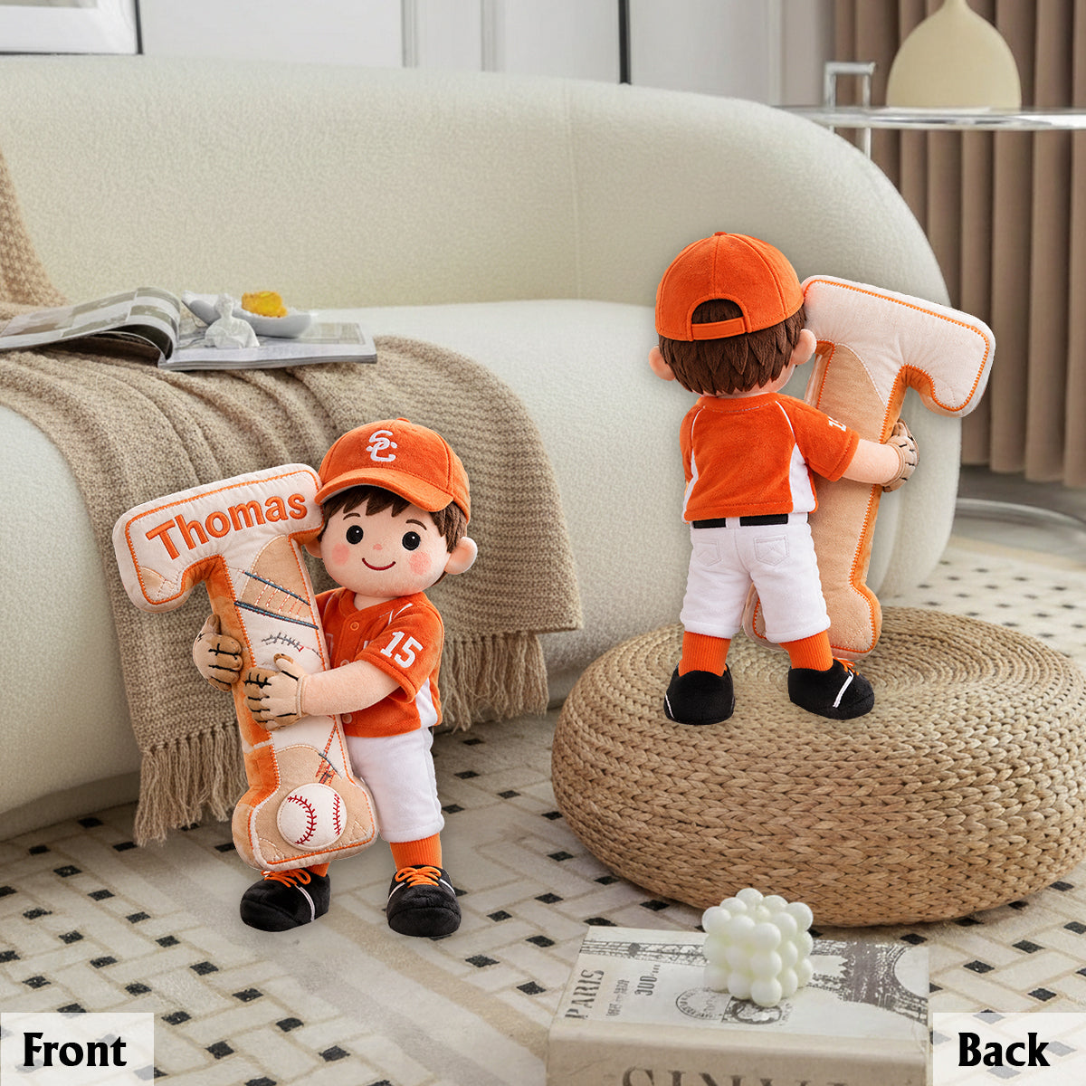 Custom Any Sport, Baseball, Football, Volleyball... - Personalized Baseball Premium Faux Fur Pillow