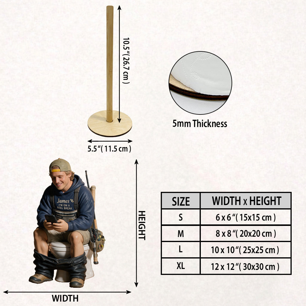 CATCHING A BREAK - Personalized Fishing Paper Towel Stand