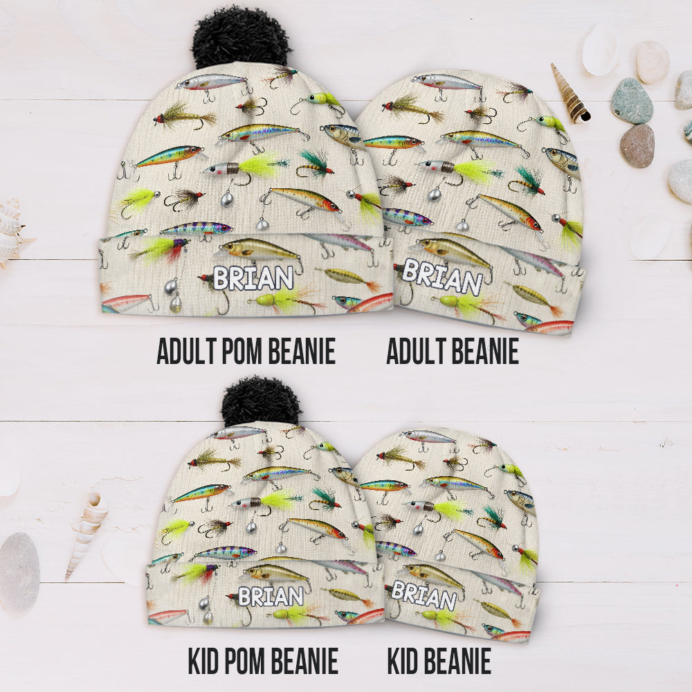 Love Fishing - Personalized Fishing Beanie Hat