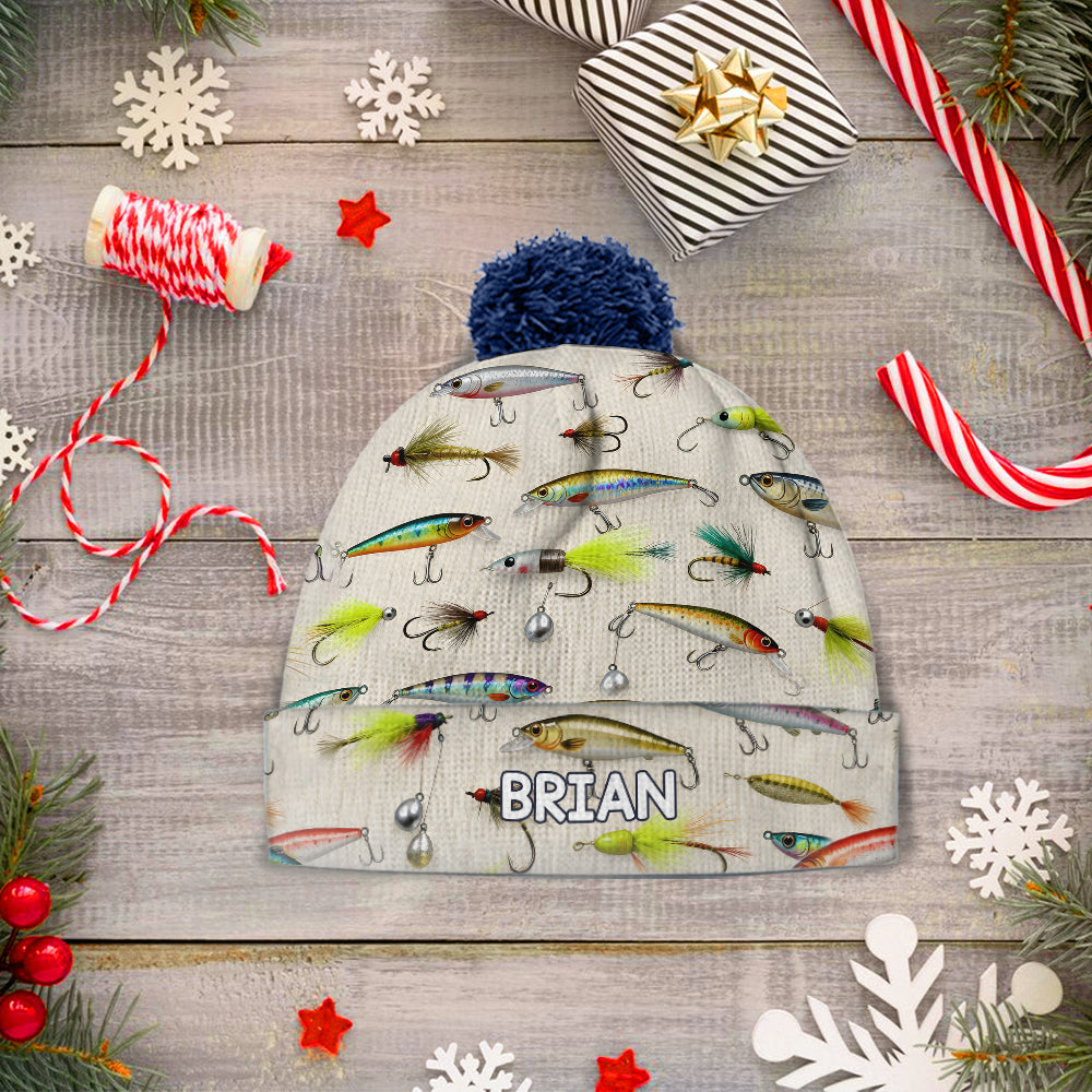 Love Fishing - Personalized Fishing Beanie Hat