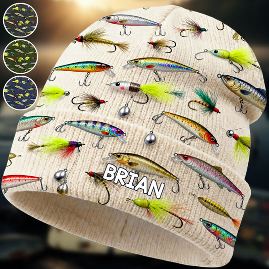 Love Fishing - Personalized Fishing Beanie Hat