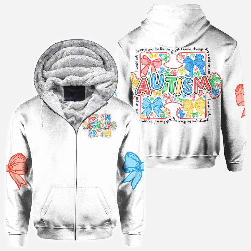 I Would Change The World For You - Autism Awareness All Over Shirt