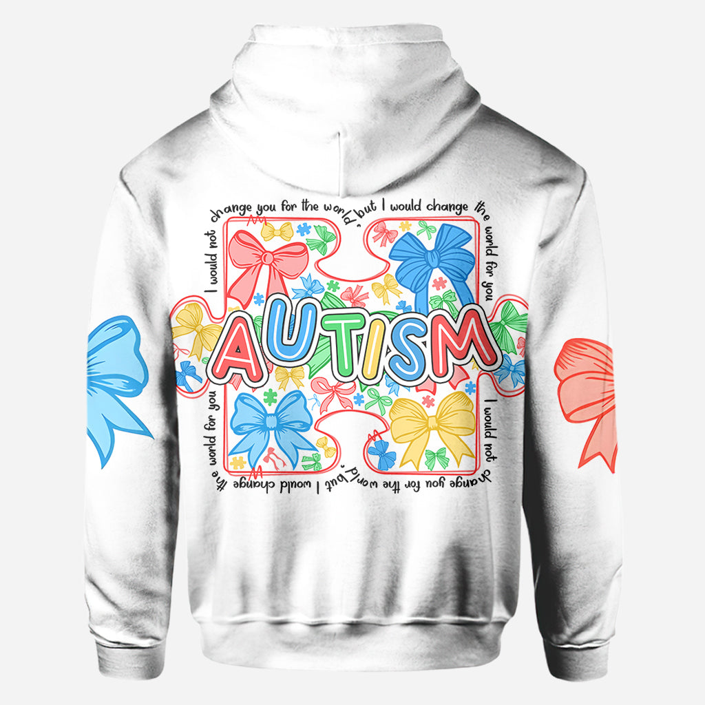 I Would Change The World For You - Autism Awareness All Over Shirt