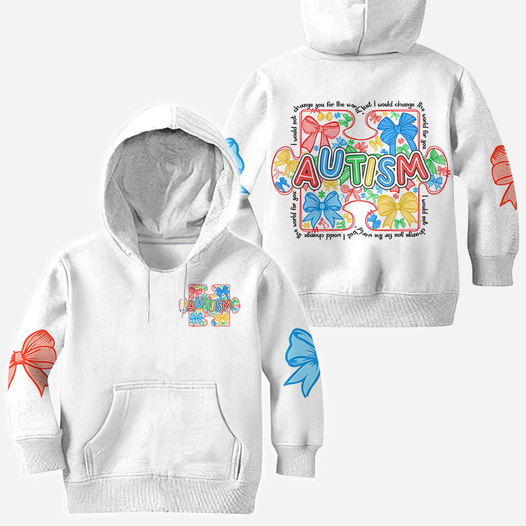 I Would Change The World For You - Autism Awareness All Over Shirt