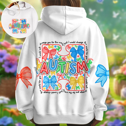 I Would Change The World For You - Autism Awareness All Over Shirt