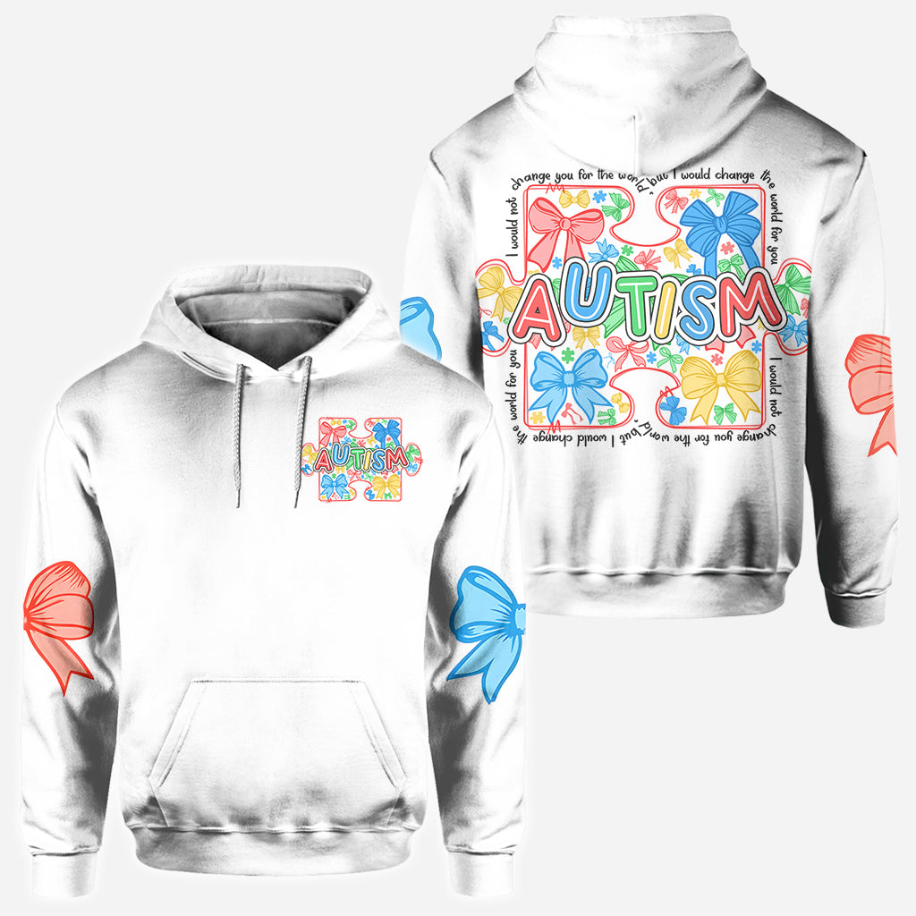 I Would Change The World For You - Autism Awareness All Over Shirt