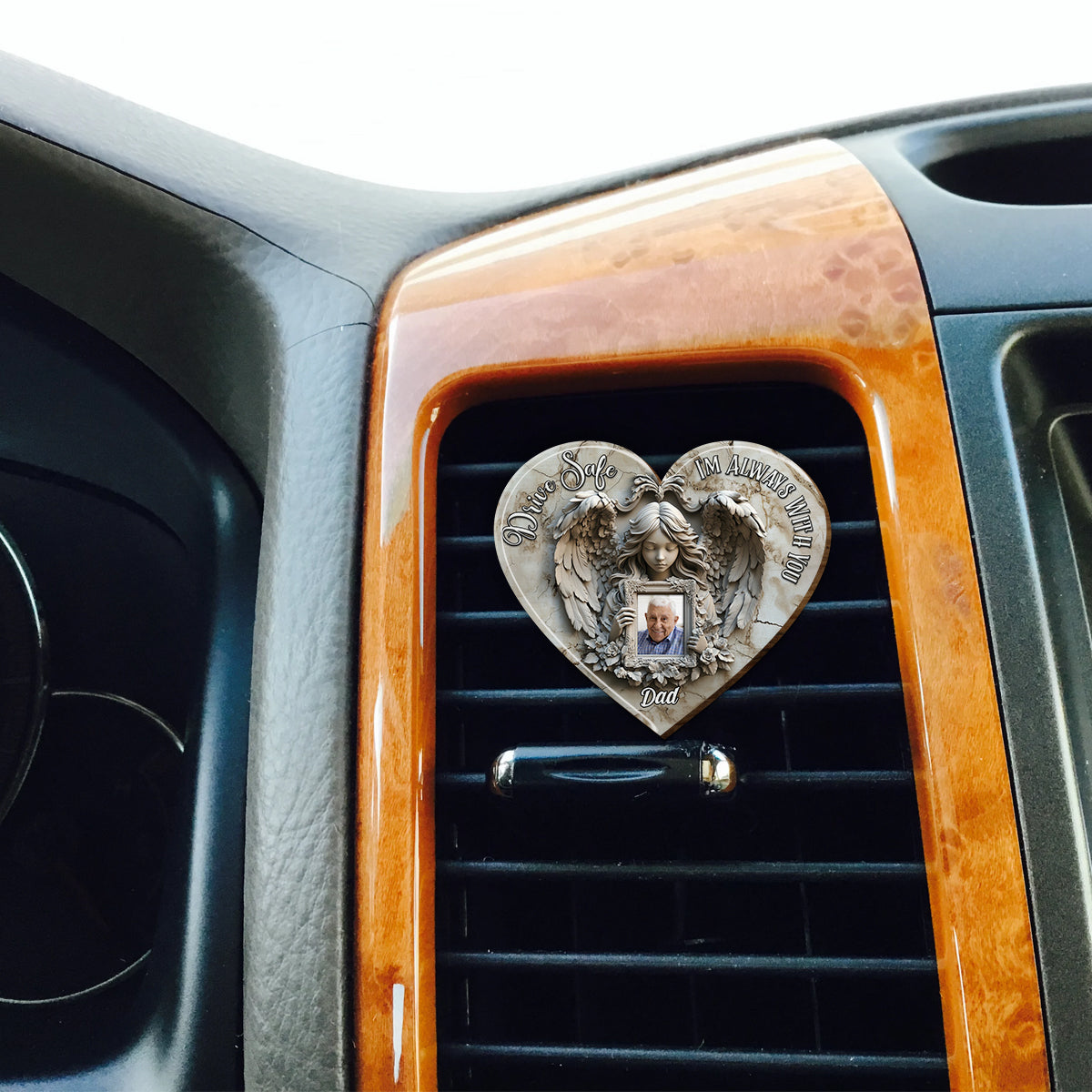 Angel Wings - Personalized Memorial Shaped Car Visor Clip