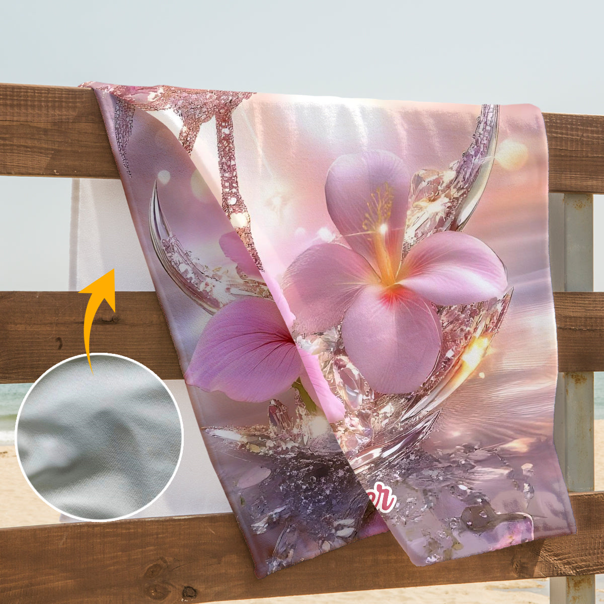 The Beach Is Calling - Personalized Flamingo Quick-dry Beach Towel/ Bath Towel