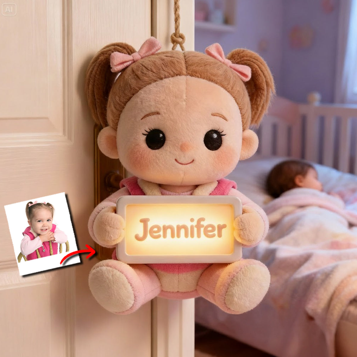 Room Name - Personalized Kid LED Light Acrylic Sign