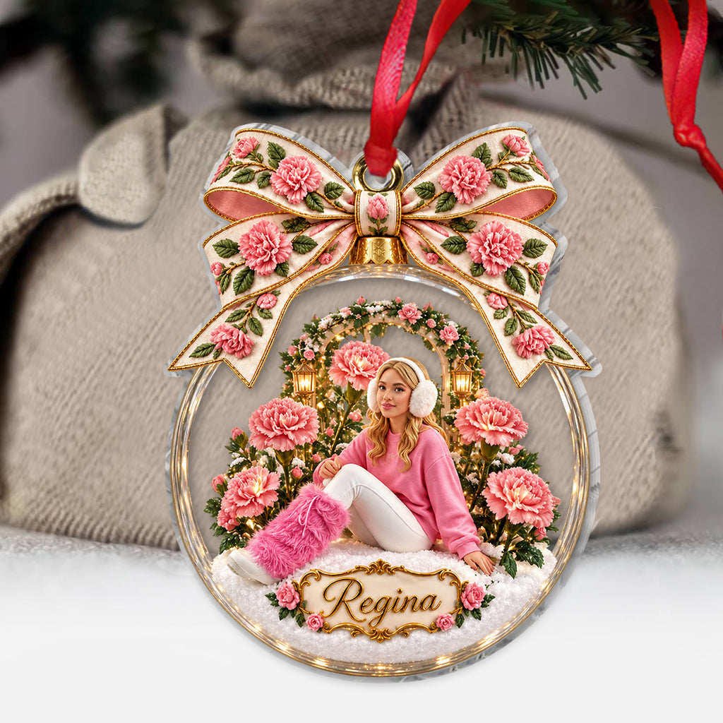 Birth Flower Merry Christmas Gift - Personalized Self Love Ornament