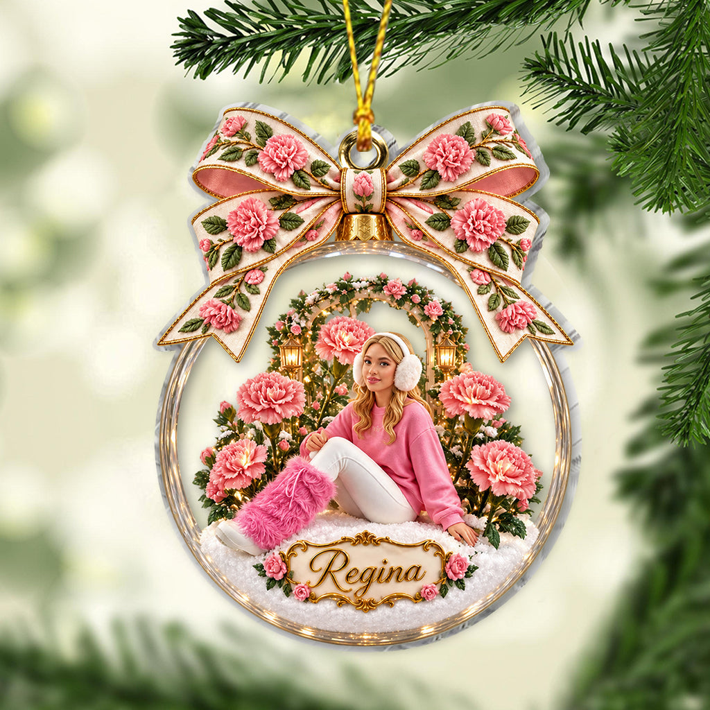 Birth Flower Merry Christmas Gift - Personalized Self Love Ornament