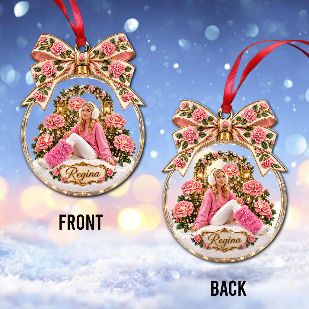Birth Flower Merry Christmas Gift - Personalized Self Love Ornament